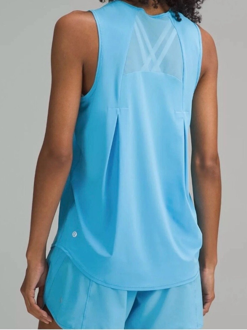 lululemon athletica Aqua Blue Mesh-Back Athletic Tank